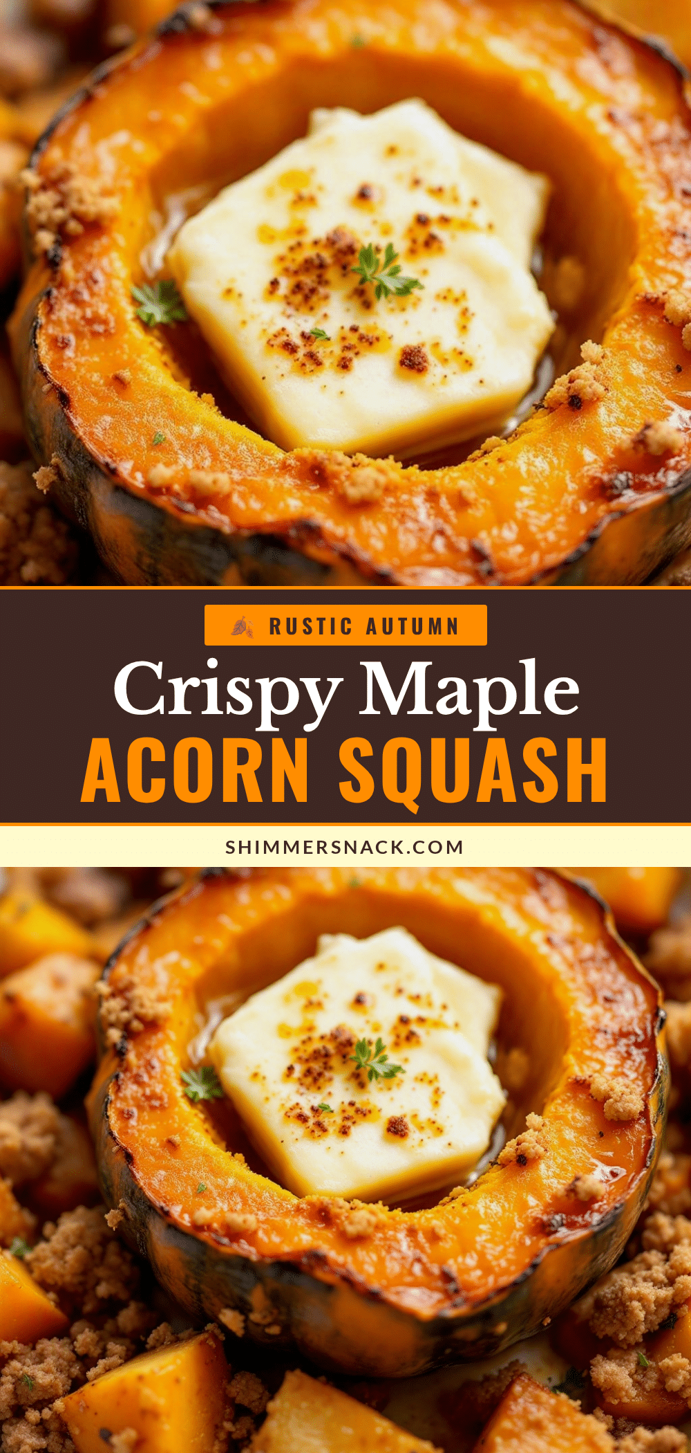 Crispy Maple Acorn Squash with Brown Butter recipe