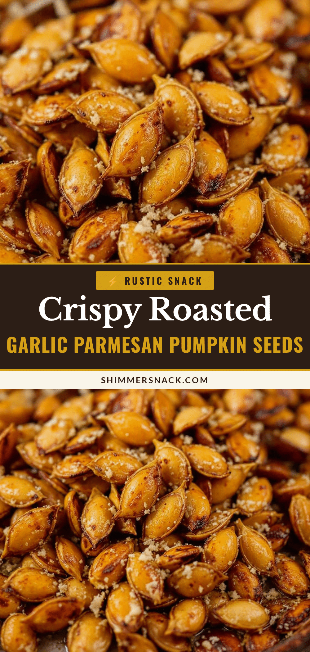 Crispy Roasted Garlic Parmesan Pumpkin Seeds recipe