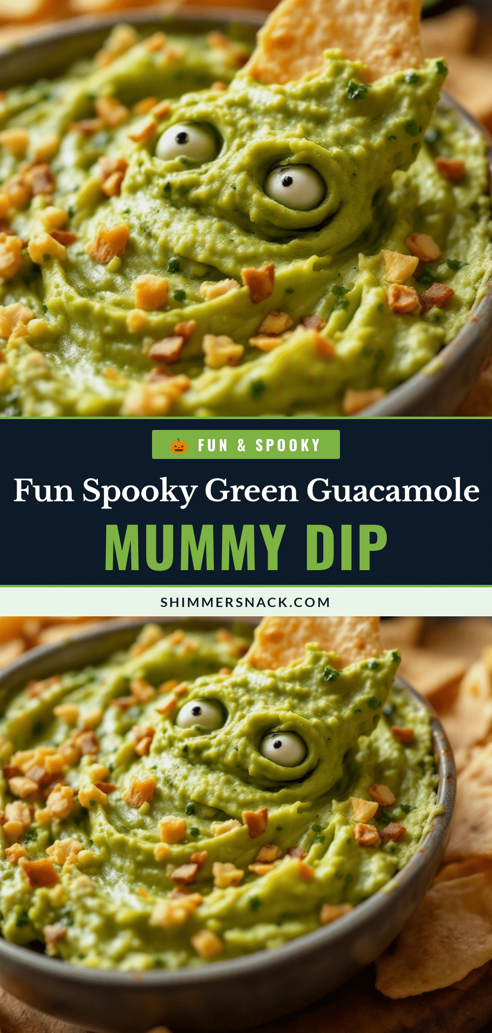 green guacamole mummy dip recipe