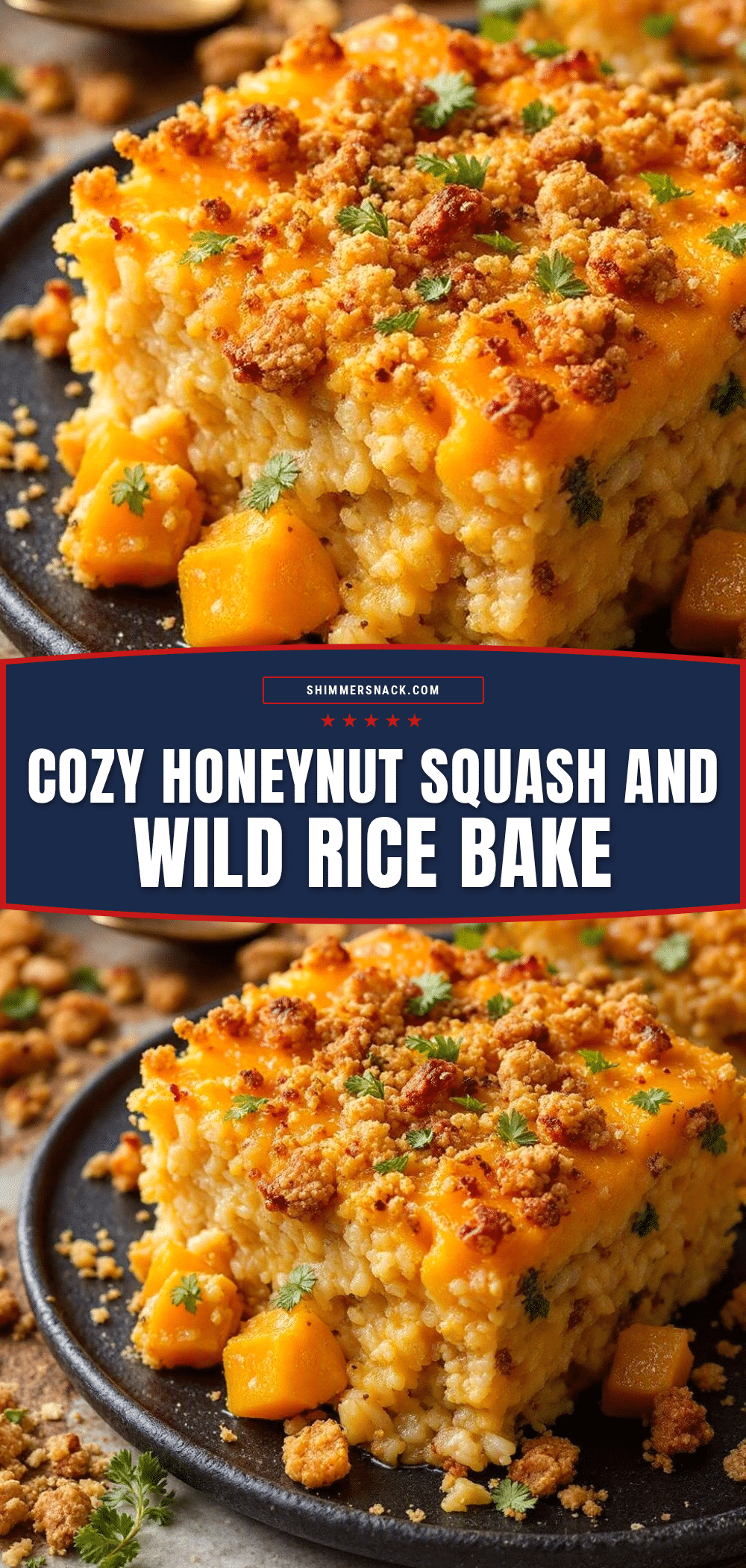 honeynut squash and wild rice bake recipe