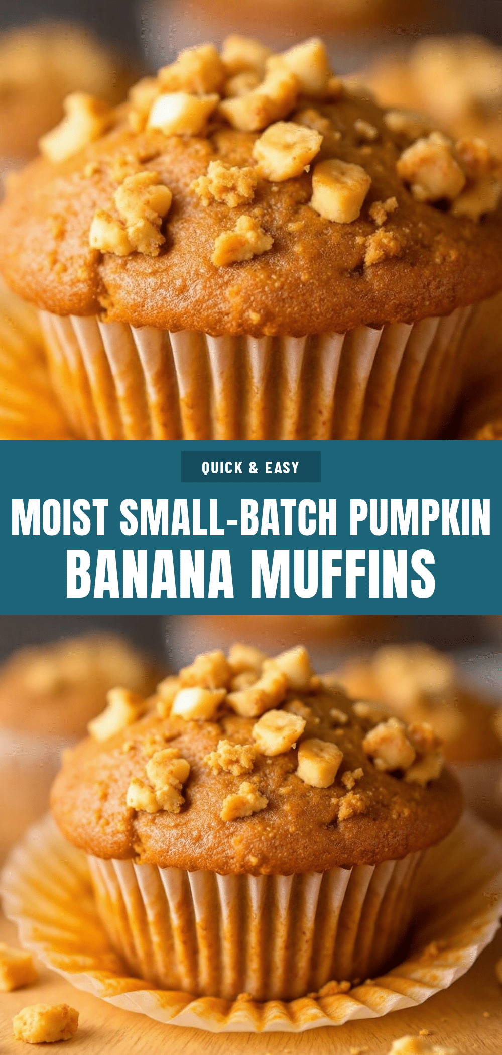 moist small-batch pumpkin banana muffins recipe