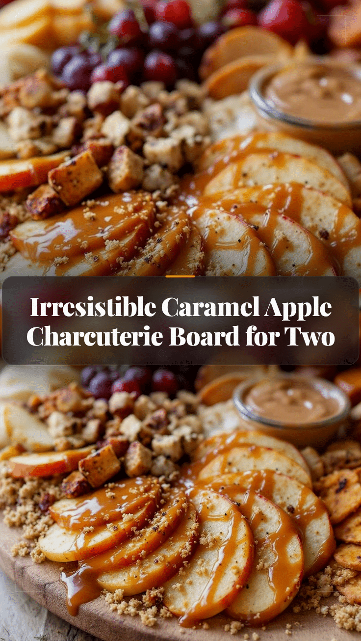Perfect Caramel Apple Charcuterie Board for Two recipe