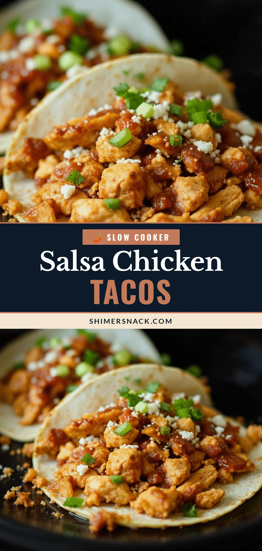 slow cooker salsa chicken tacos recipe