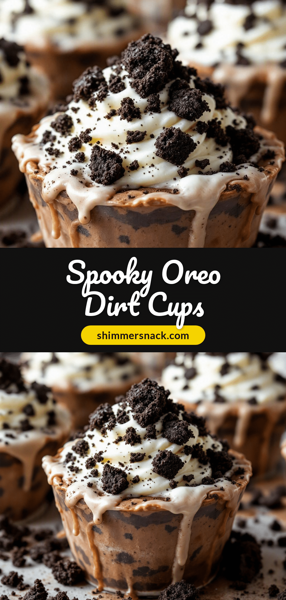 Spooky Graveyard Dirt Cups recipe