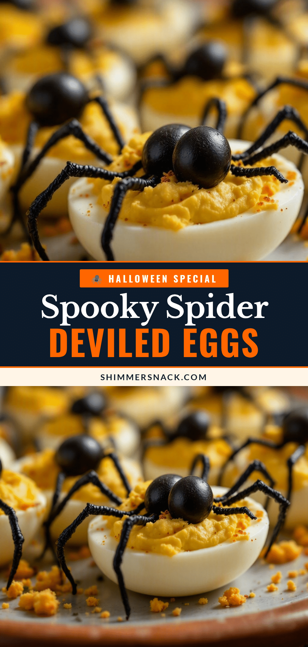 spooky spider deviled eggs recipe