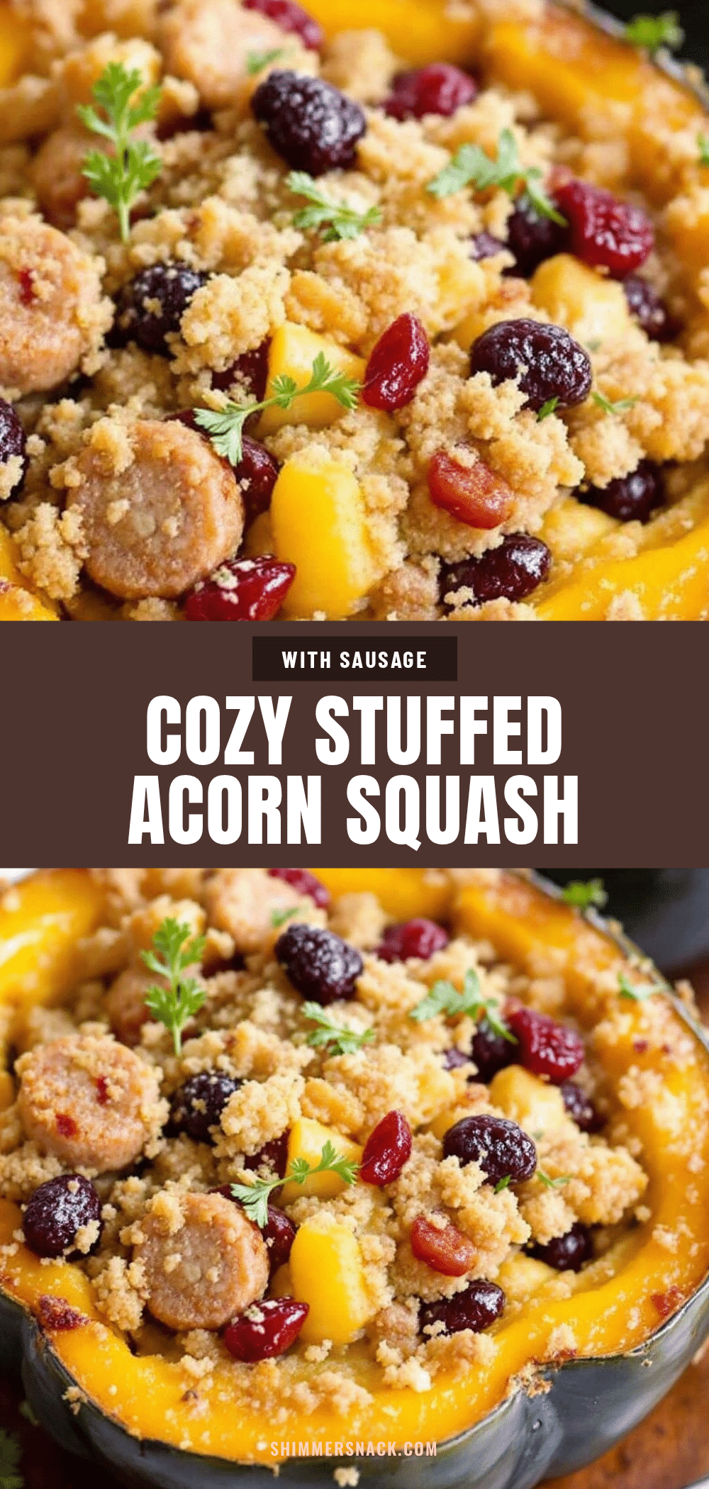 stuffed acorn squash with sausage recipe